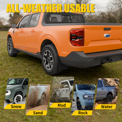 Maxzina Mud Flaps Compatible with 2022-2025 2026 Ford Maverick (Not for Lobo) Mud Guards Extra Large Version Front & Rear No Drilling 4PCS Splash Guards All Weather Protection Accessories