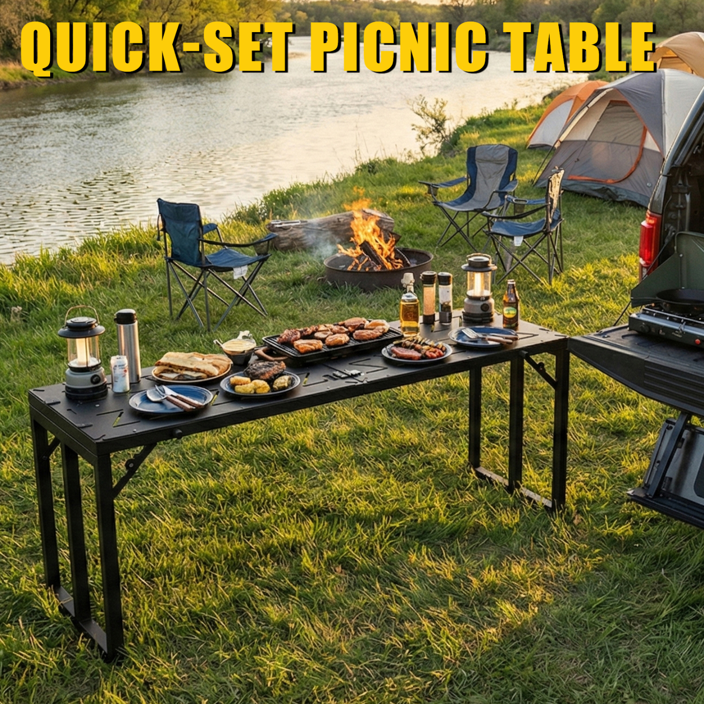 Maxzina Tailgate Extender Compatible with 2022-2025 2026 Ford Maverick Flip-Over Pickup Truck Bed Divider Carbon Steel Rotatable Truck Bed Extension for 2024 Maverick Accessories