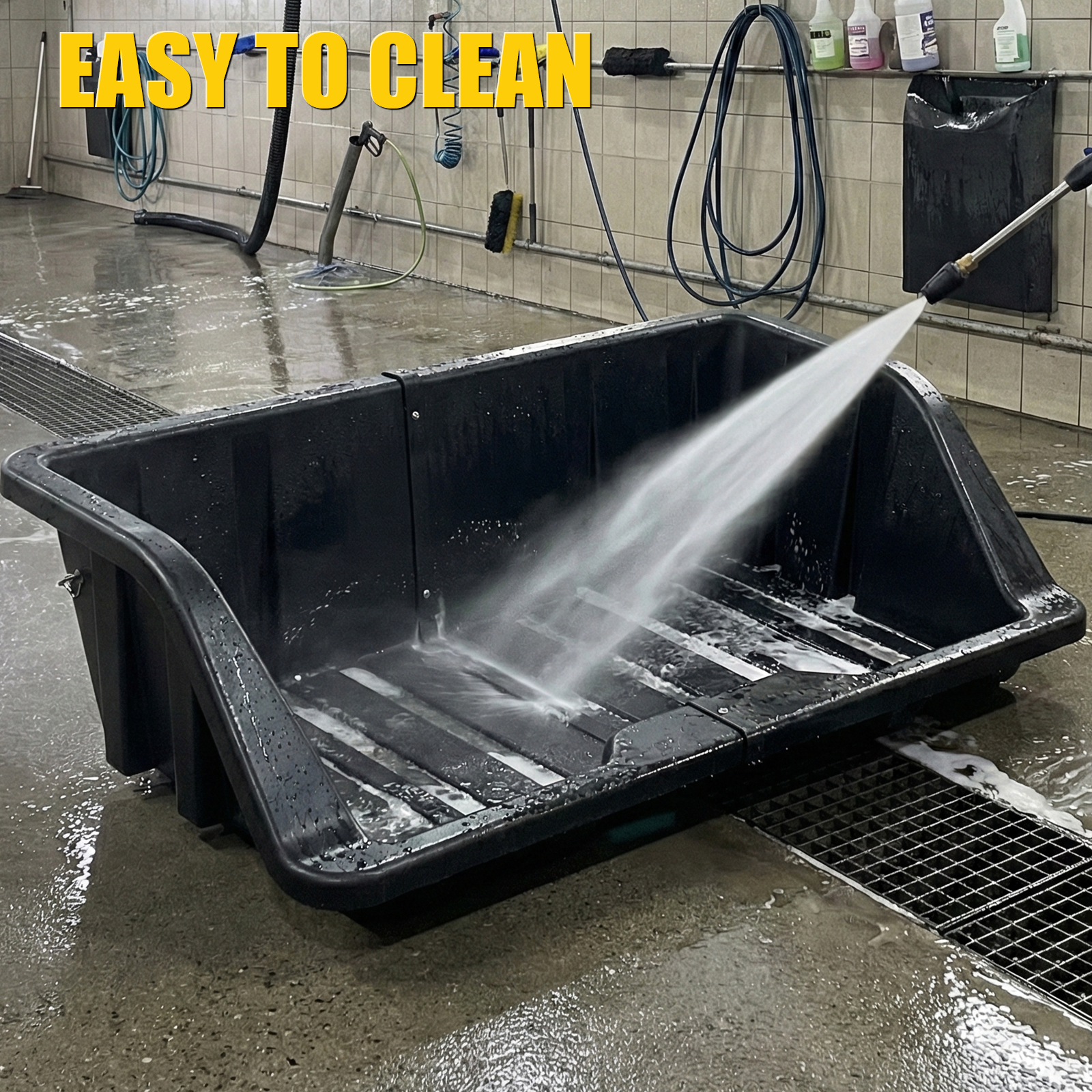 Maxzina Truck Ford F150 Super Duty Chevy Silverado GMC Sierra Dodge Ram Toyota Tundra Nissan Titan HDPE Tailgate Tray Accessories (4.8FT+ Width Bed)