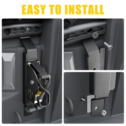 Maxzina Retractable Ratchet Straps Compatible with 2020-2025 2026 Jeep Gladiator JT Retracting Straps Auto Retract Securing Strap Tie Down System 2PCS for 2024 Gladiator Accessories