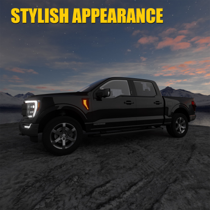 Maxzina Side Marker Lights Compatible with 2024-2025 Ford F150 Side Marker Lamps Plug-and-Play ABS Plastic Housing Waterproof LED Lights Auxiliary Lamps for F-150 Accessories