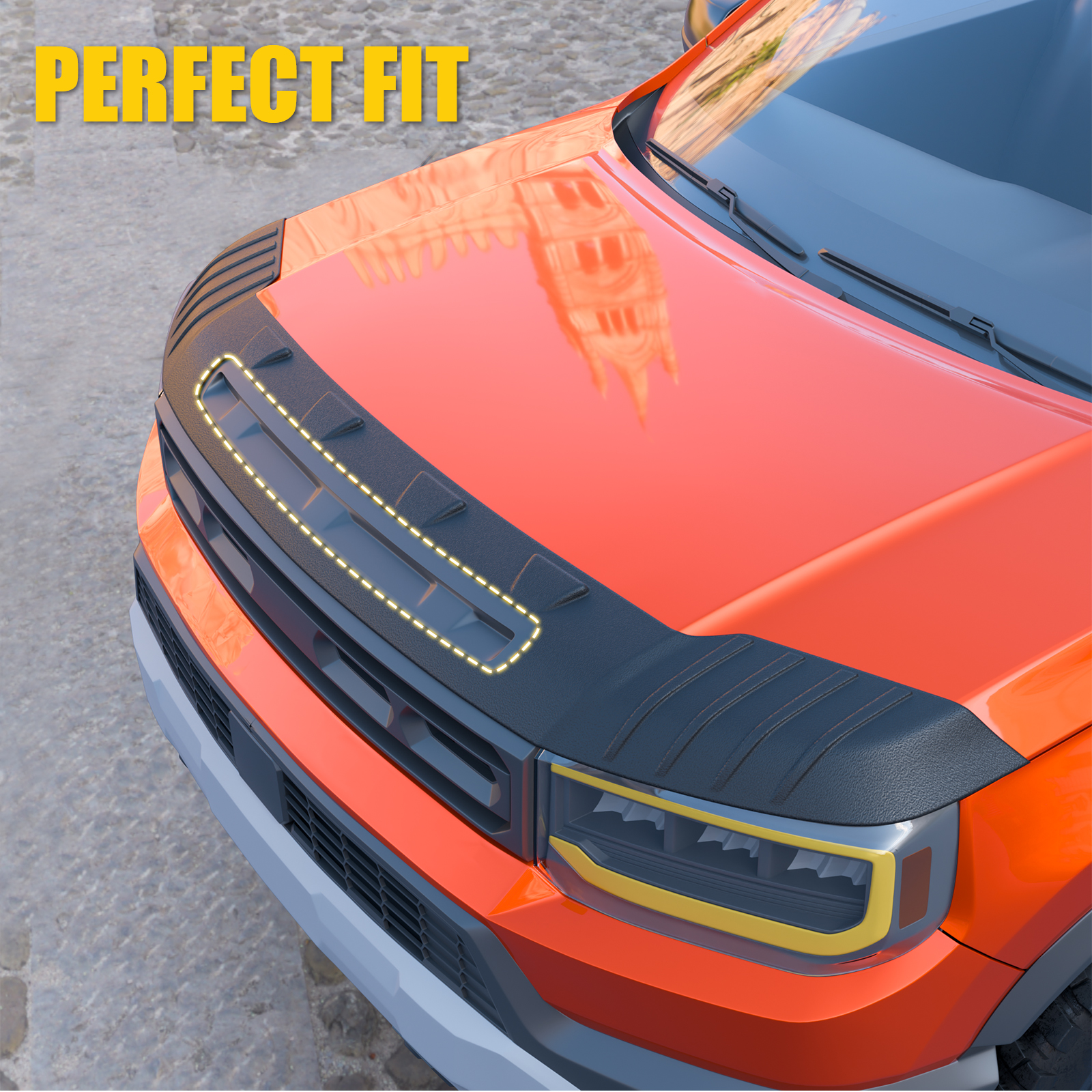 Maxzina TPE Hood Protector Compatible with 2026 Honda Passport 4th Gen | Matte Black Flexible Hood Shield Bug Deflector Stone Guard Bonnet Shield Paint Protection for 4th Gen Passport Accessories