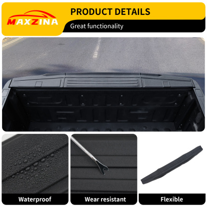 Maxzina Tailgate Molding Cap Cover Compatible with 2021-2025 Ford F150 TPE Tailgate Molding Trim Top Cap Protector Cover for 2024 Ford F-150 Accessories (NOT for Multifunction Tailgate)