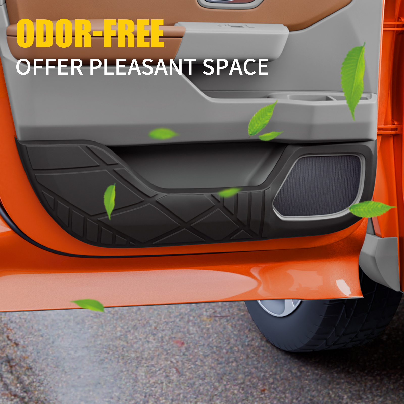 Maxzina TPE Car Door Anti Kick Pads for 2026 Honda Passport 4th Gen (4PCS) | Inner Front & Rear Side Door Panel Scuff Protection Decals with Hook & Loop Tape Wear Resistant Shield Cover Accessories