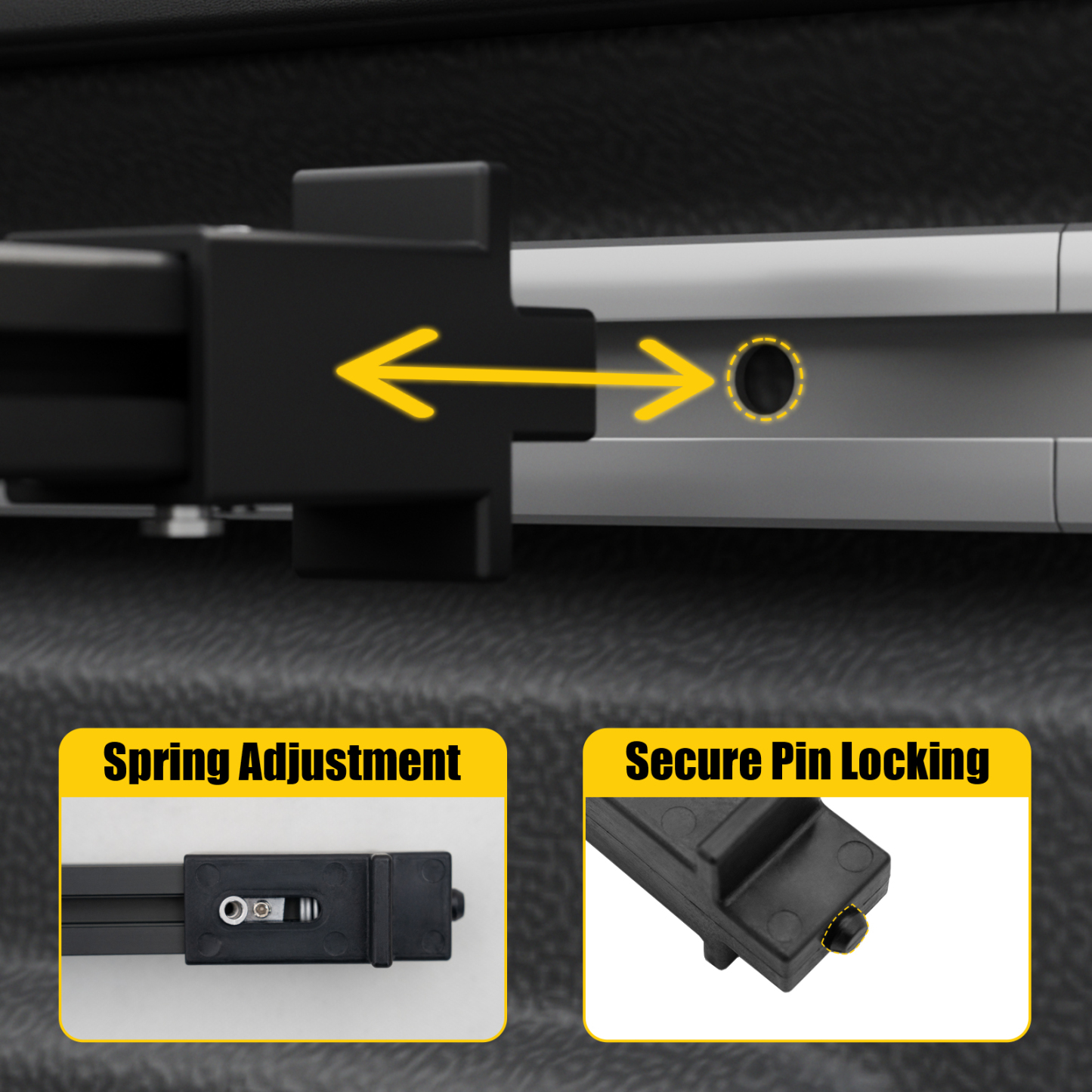 Maxzina Side Rail Cargo Bars Compatible with 2022-2025 2026 Ford Maverick Cargo Divider Bars Truck Bed Side Rail Sliding T-Slot Crossbars for 2024 Maverick Accessories (2PCS)