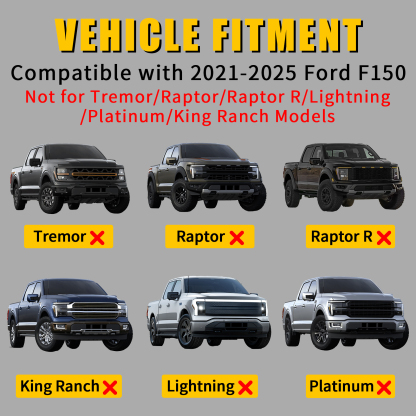 Maxzina Hood Protector Compatible with 2021-2025 Ford F150 XL/STX/XLT/Lariat Hood Shield TPE Bug Deflector Bug Guard for 2024 Ford F-150 Accessories