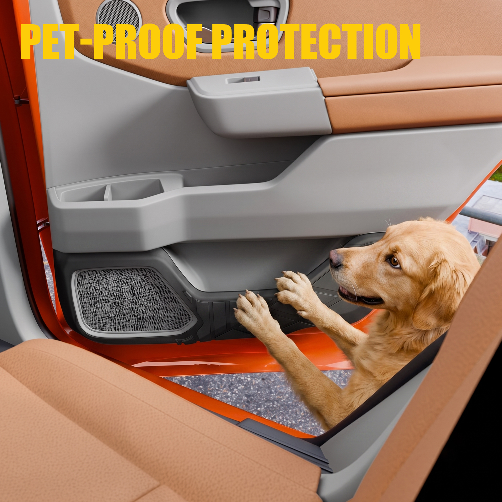 Maxzina TPE Car Door Anti Kick Pads for 2026 Honda Passport 4th Gen (4PCS) | Inner Front & Rear Side Door Panel Scuff Protection Decals with Hook & Loop Tape Wear Resistant Shield Cover Accessories