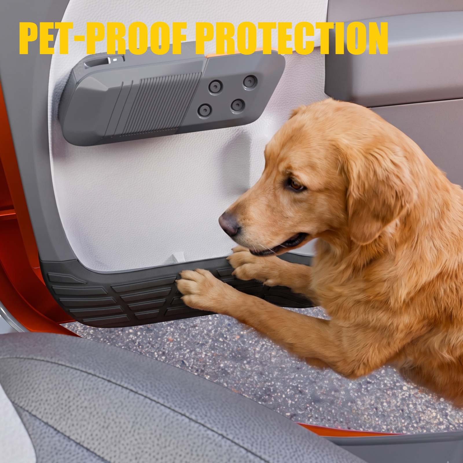 Maxzina Car Door Anti Kick Pads Compatible with 2022-2025 Ford Maverick (Not for 2026) Side Door Protective Cover Front & Rear TPE Inner Anti-Kick Panel Sticker Trim Protector 4PCS for 2024 Maverick Accessories