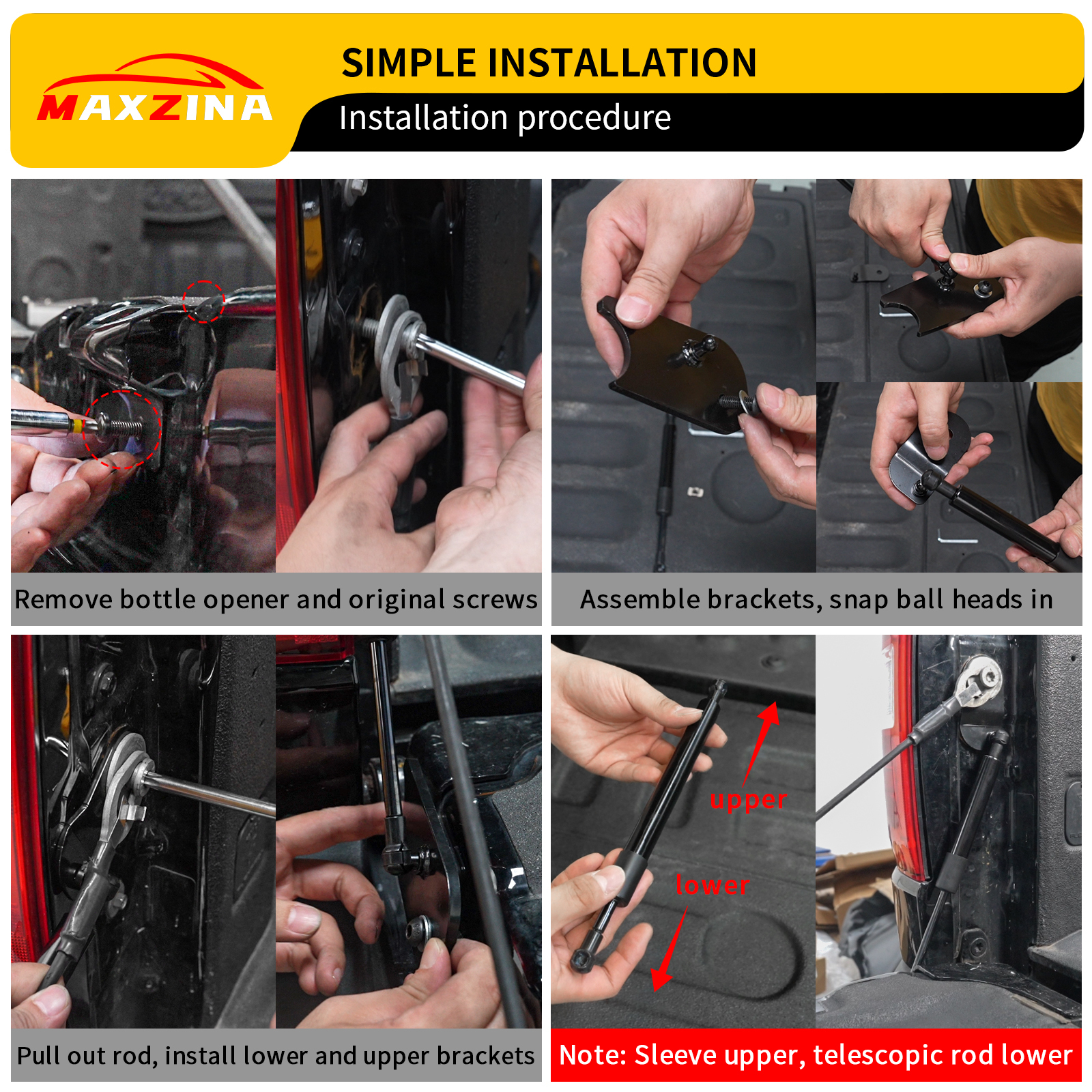 Maxzina 2022 2023 2024 2025 Ford Maverick Tailgate Assist Tailgate Slow-Drop Accessories Tail Gate Shock Damper