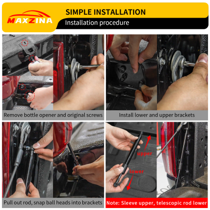 Maxzina Tailgate Assist Compatible with 2015-2025 Ford F150 Truck Tailgate Slow-Drop Accessories Tail Gate Shock Damper