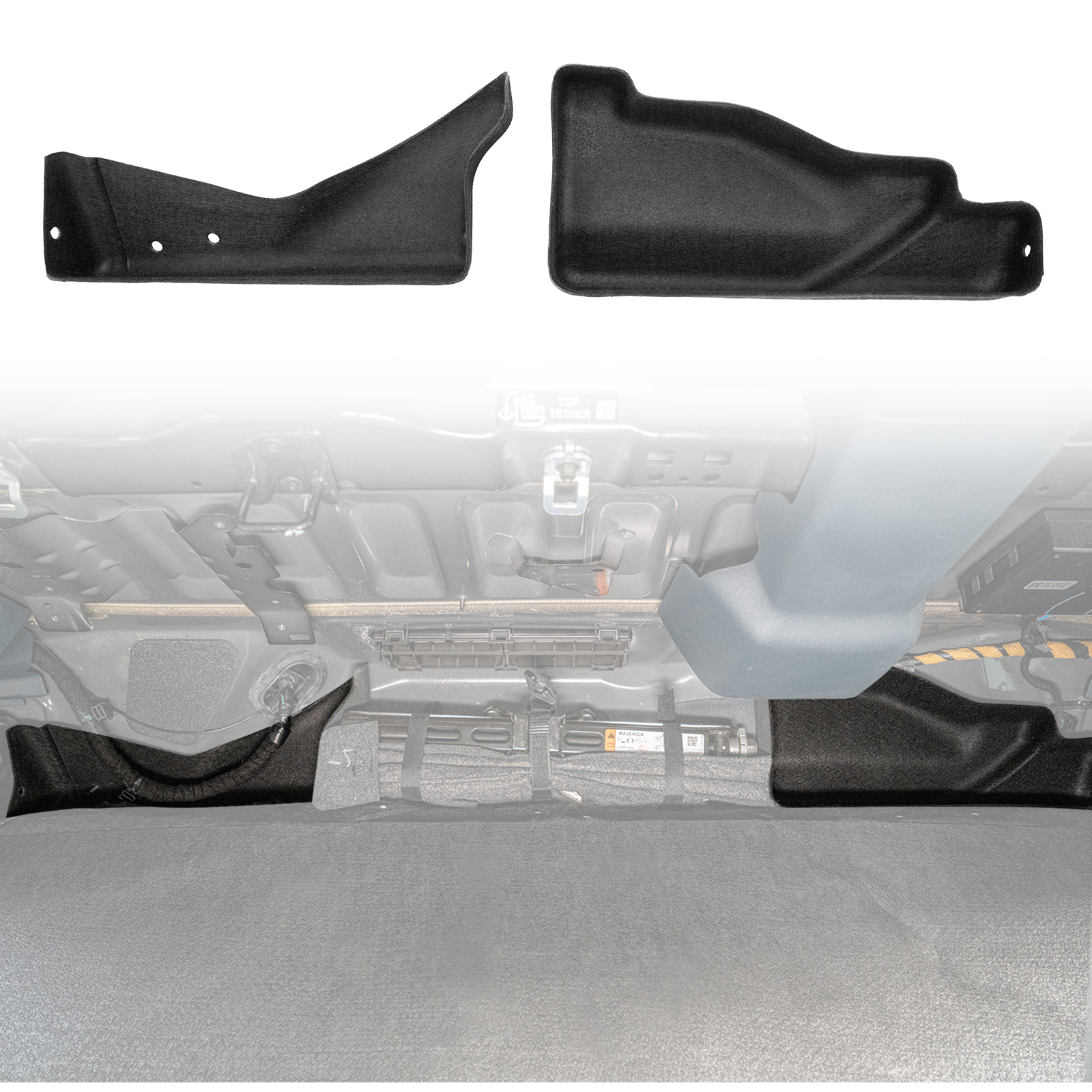 Maxzina Rear Seat Back Storage Box Compatible with 2022-2026 Ford Maverick Behind Rear Seat Storage Tray 2nd Row Seatback Concealed Organizer Secret Compartment for 2025 Maverick Accessories (2PCS)