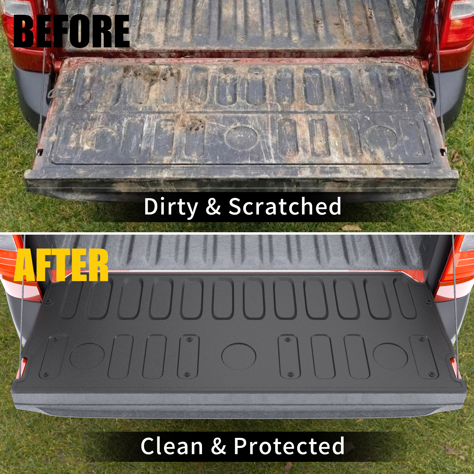 Maxzina Tailgate Mat Compatible with 2022 2023 2024 2025 2026 Ford Maverick Tailgate Liner Protector Cargo Mat TPE Cargo Liner for Ford Maverick Accessories