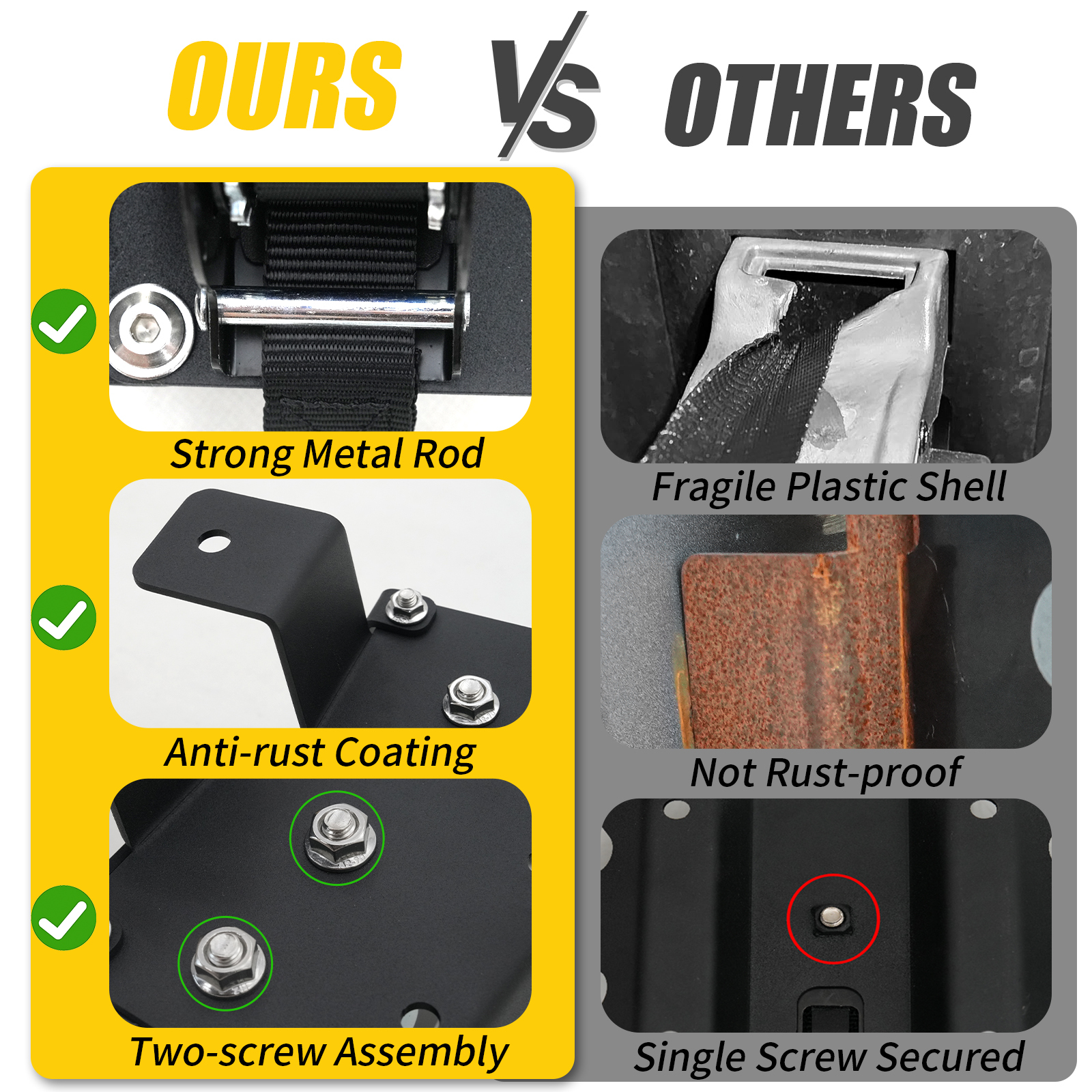 Maxzina Retractable Ratchet Straps Compatible with 2022-2024 2025 2026 Ford Maverick Retracting Straps Auto Retract Securing Strap Tie Down System 2PCS for 2025 Maverick Accessories