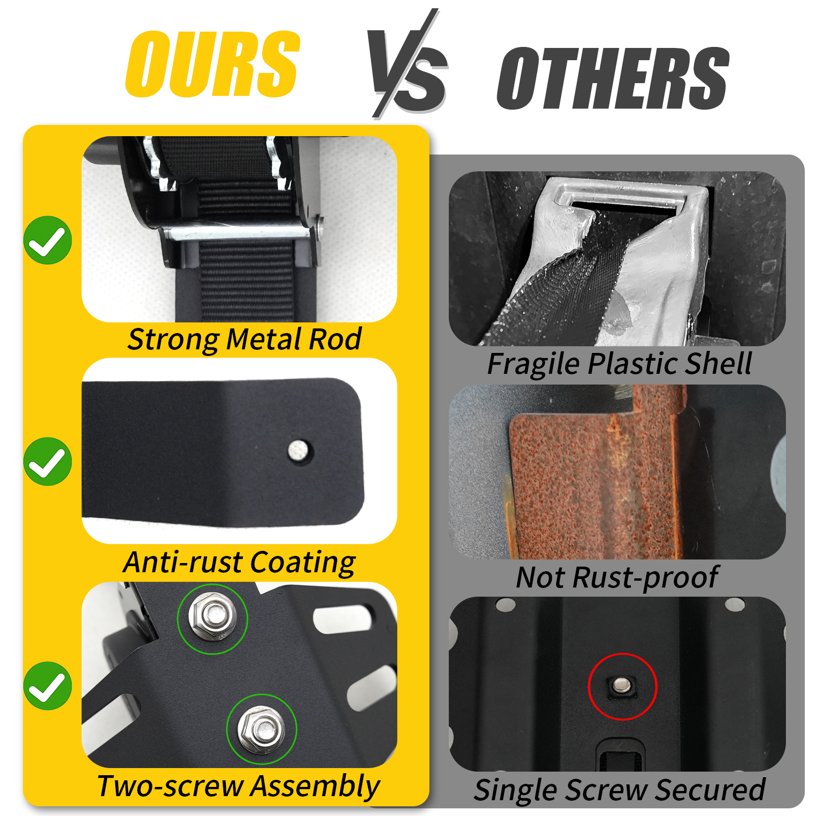 Maxzina Retractable Ratchet Straps Compatible with 2009-2014 Ford F150 Retracting Straps 2PCS Auto Retract Securing Strap Tie Down System for 2013 F-150 Accessories