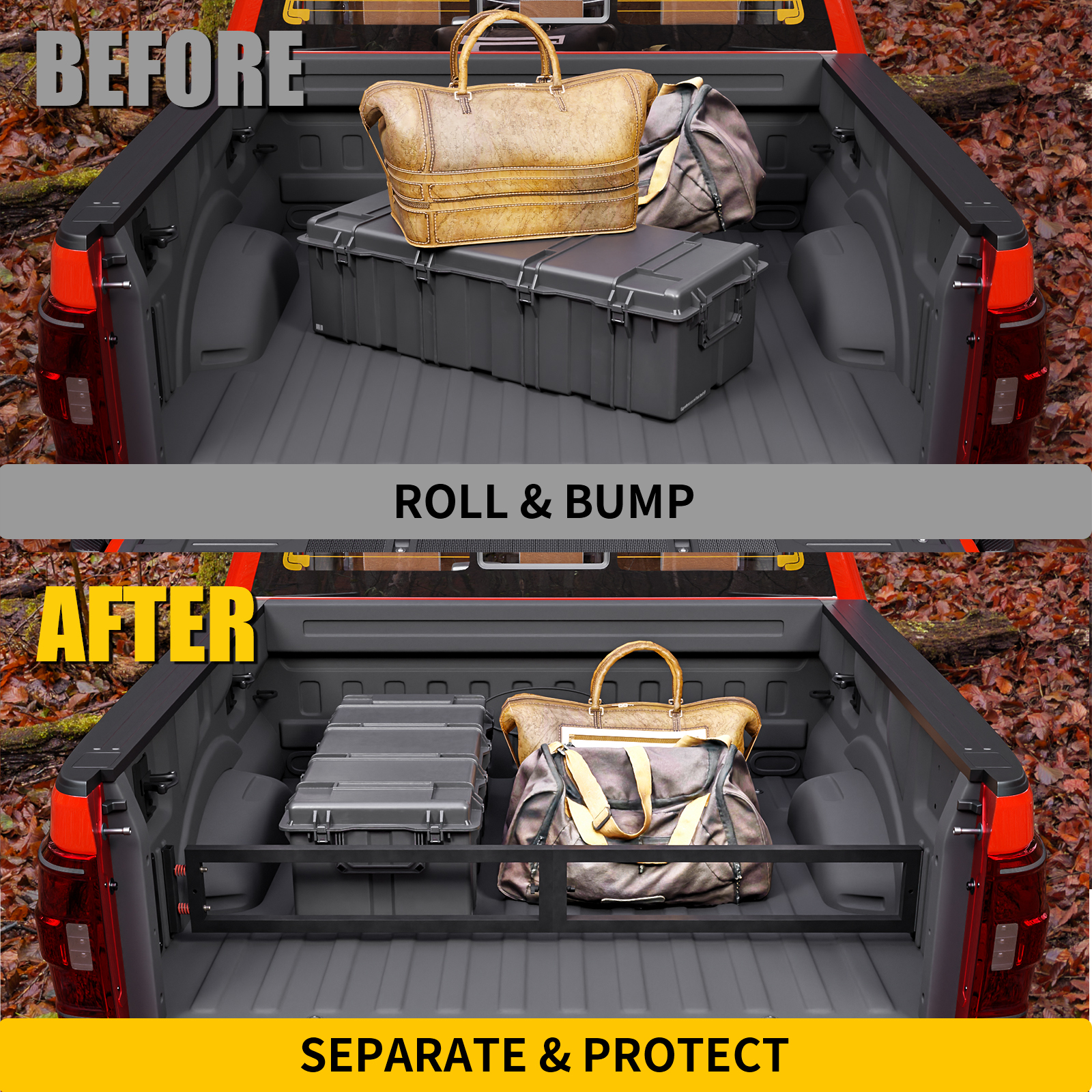 Maxzina Truck Bed Divider Compatible with 2024 2025 Ford F150 Cargo Di