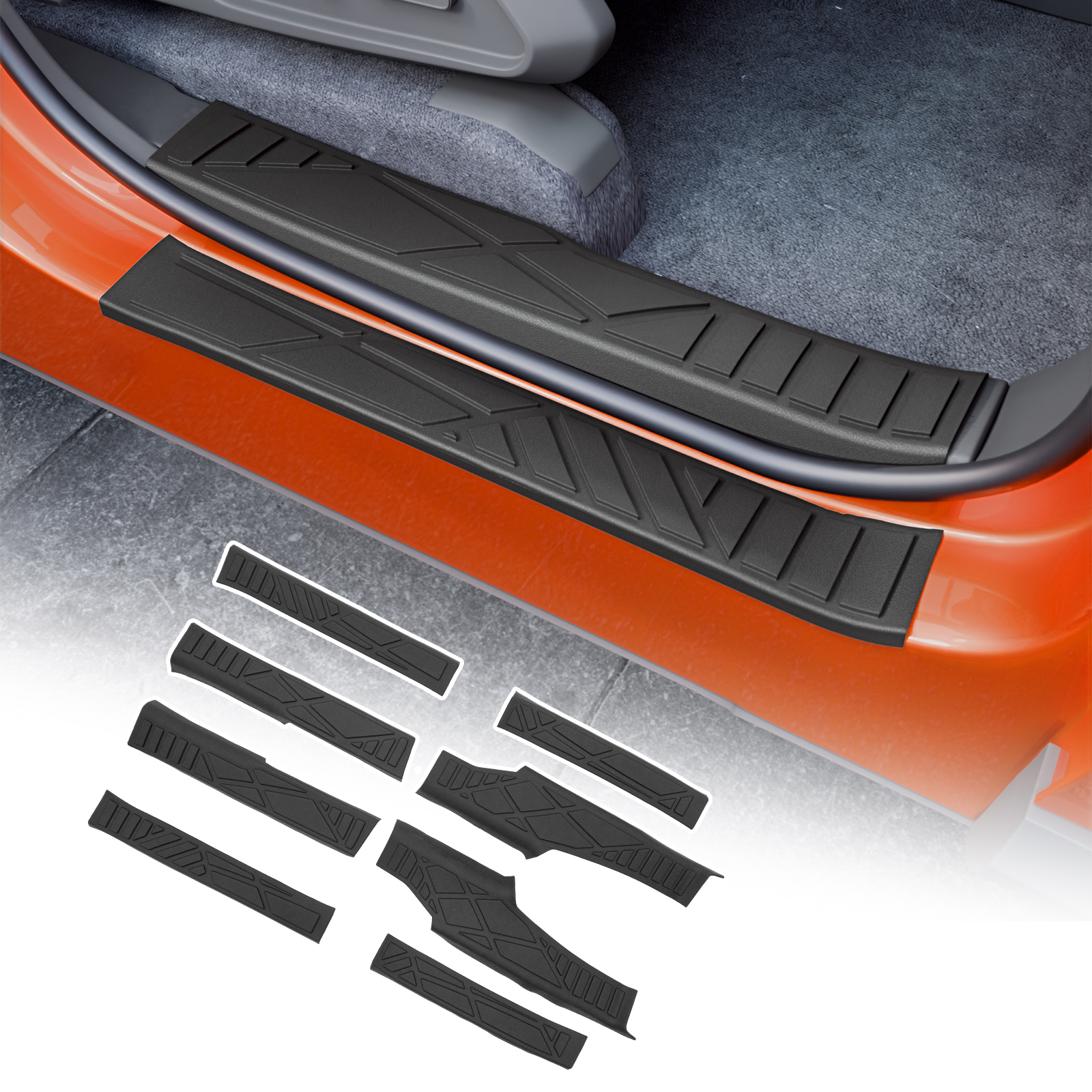 Maxzina Door Side Step Protector Side Edge Step Guard Car Door Dust Shield Cover 2026 4th Gen Passport Accessories (Outer & Inner 8PCS)
