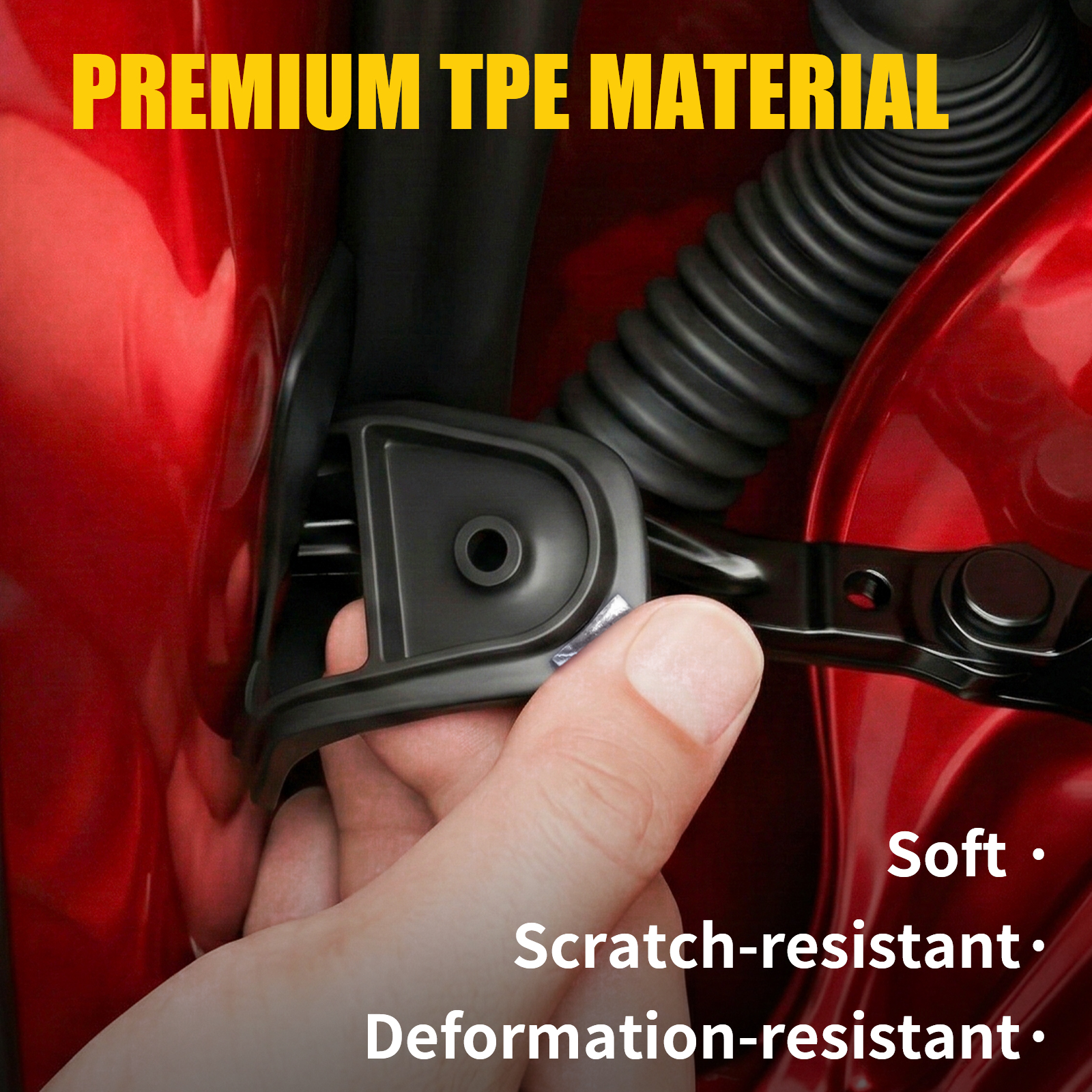 Maxzina Car Door Stopper Cover Compatible with 2021-2025 2026 Ford F150 Side Door Hinge Waterproof Protective Cap TPE Rustproof Latch Screw Protection Shield Front & Rear 2024 F-150 Accessories (4PCS)