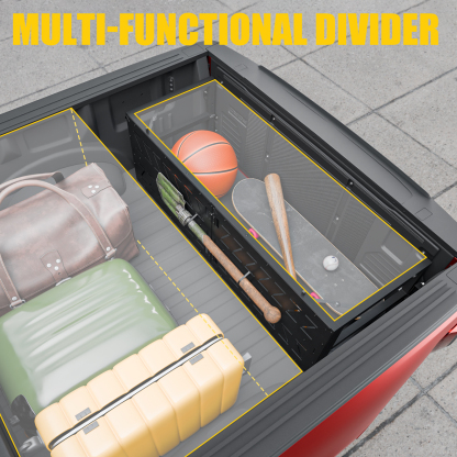 Tailgate Extender Compatible with 2015-2025 Ford F150 Flip-Over Pickup Truck Bed Divider Carbon Steel Rotatable Truck Bed Extension for 2024 F-150 Accessories