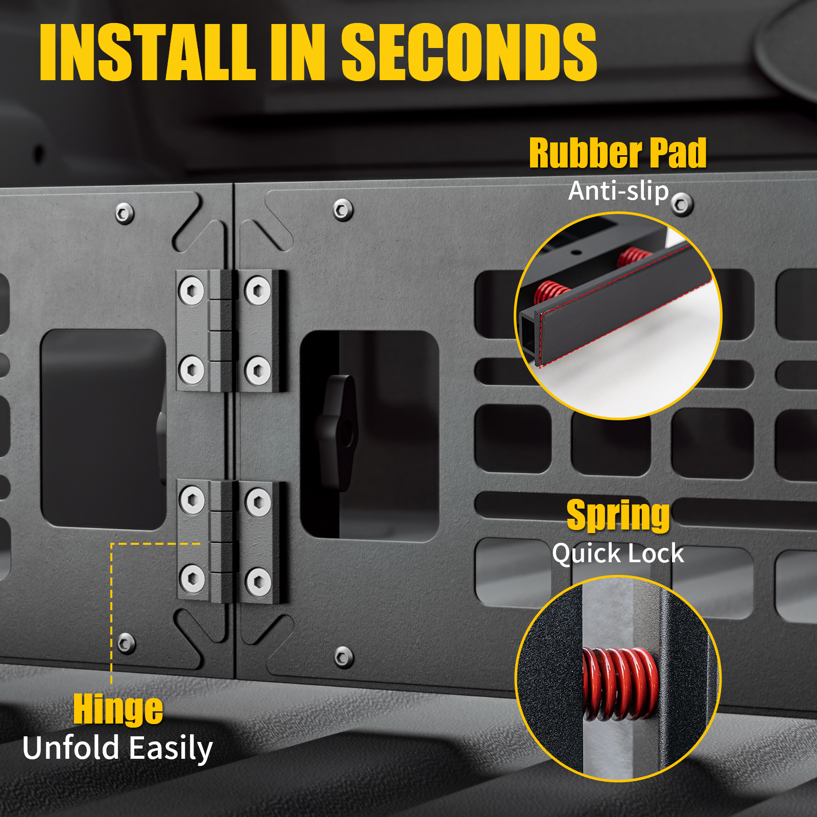 Maxzina Truck Bed Divider Compatible with 2022-2024 2025 2026 Ford Maverick Cargo Divider Trunk Organizer Aluminum Alloy Luggage Divider Replacement for 2025 Maverick Accessories