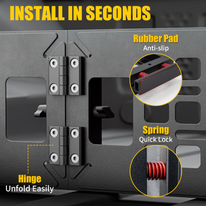 Maxzina Truck Bed Divider Compatible with 2020-2025 2026 Jeep Gladiator Cargo Divider Trunk Organizer Aluminum Alloy Luggage Divider Replacement with Molle Panel for 2024 Gladiator Accessories