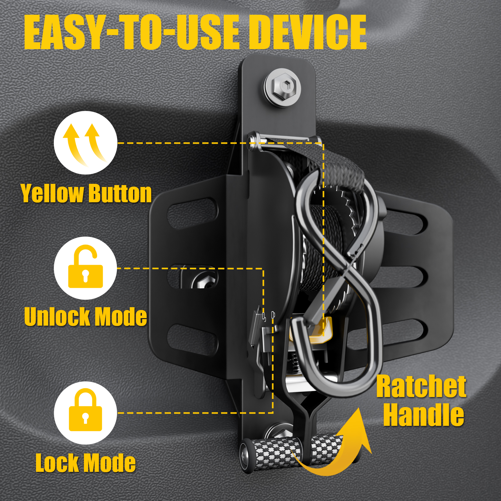 Maxzina Retractable Ratchet Straps Compatible with 2009-2014 Ford F150 Retracting Straps 2PCS Auto Retract Securing Strap Tie Down System for 2013 F-150 Accessories