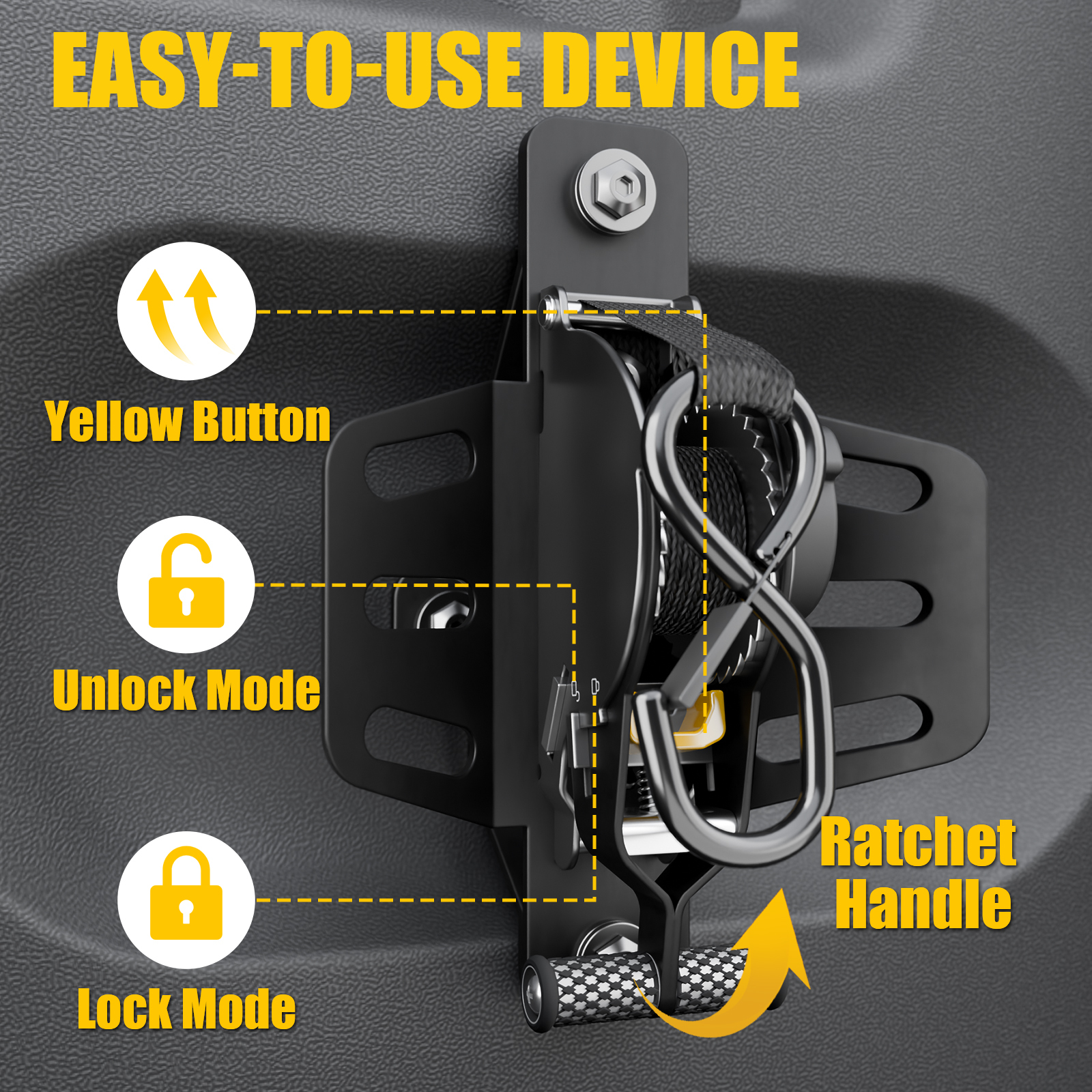 Maxzina Retractable Ratchet Straps Compatible with 2009-2014 Ford F150 Retracting Straps 2PCS Auto Retract Securing Strap Tie Down System for 2013 F-150 Accessories