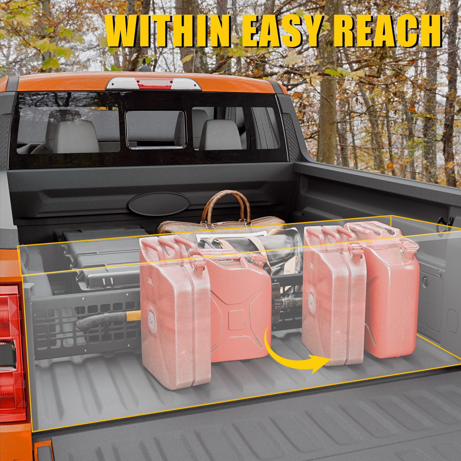 Maxzina Truck Bed Divider Compatible with 2022-2024 2025 2026 Ford Maverick Cargo Divider Trunk Organizer Aluminum Alloy Luggage Divider Replacement for 2025 Maverick Accessories