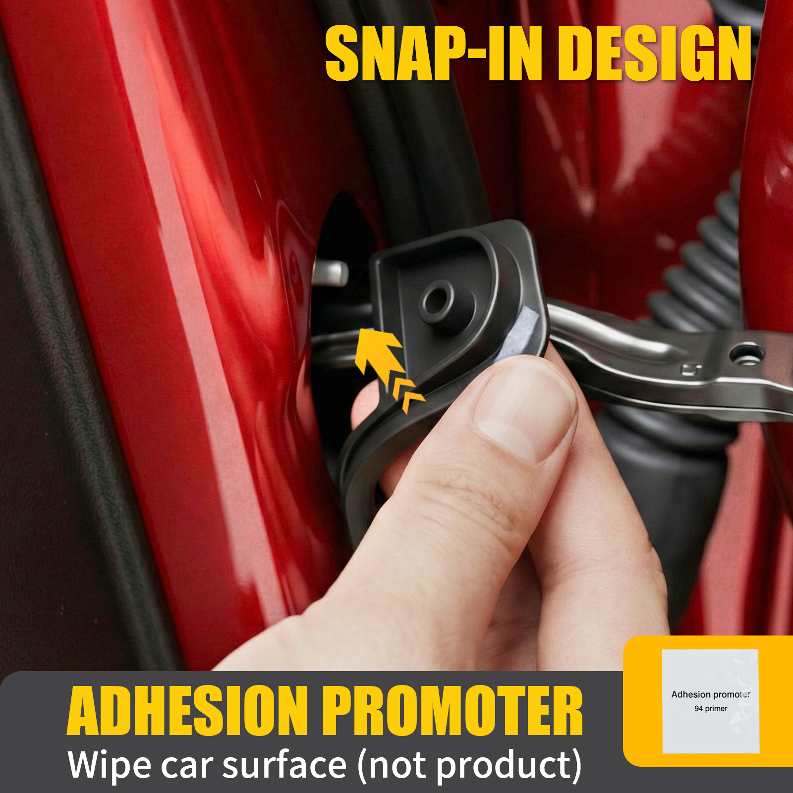 Maxzina Car Door Stopper Cover Compatible with 2021-2025 2026 Ford F150 Side Door Hinge Waterproof Protective Cap TPE Rustproof Latch Screw Protection Shield Front & Rear 2024 F-150 Accessories (4PCS)