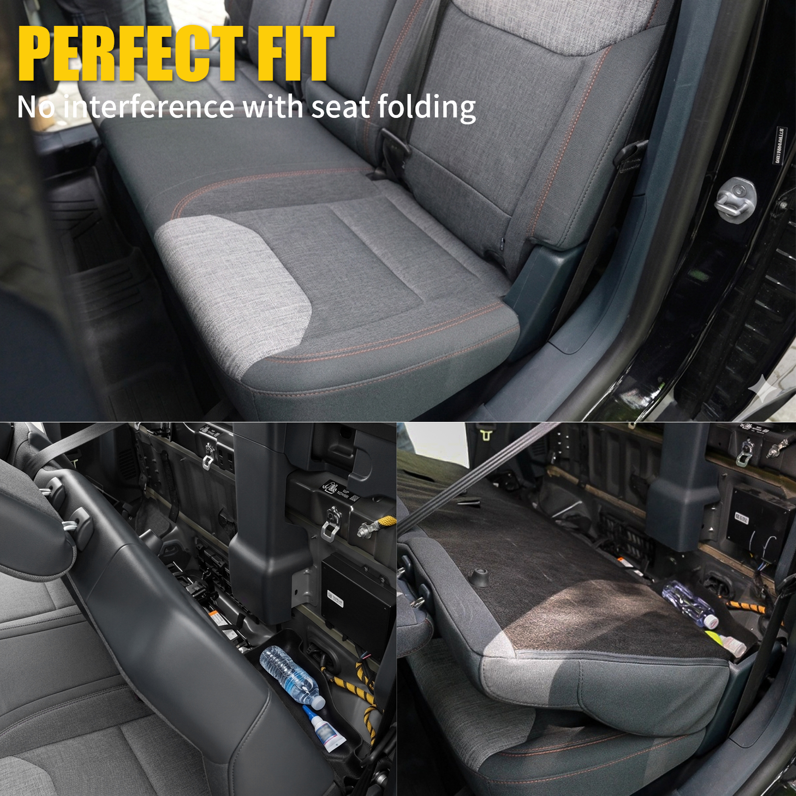 Maxzina Rear Seat Back Storage Box Compatible with 2022-2026 Ford Maverick Behind Rear Seat Storage Tray 2nd Row Seatback Concealed Organizer Secret Compartment for 2025 Maverick Accessories (2PCS)