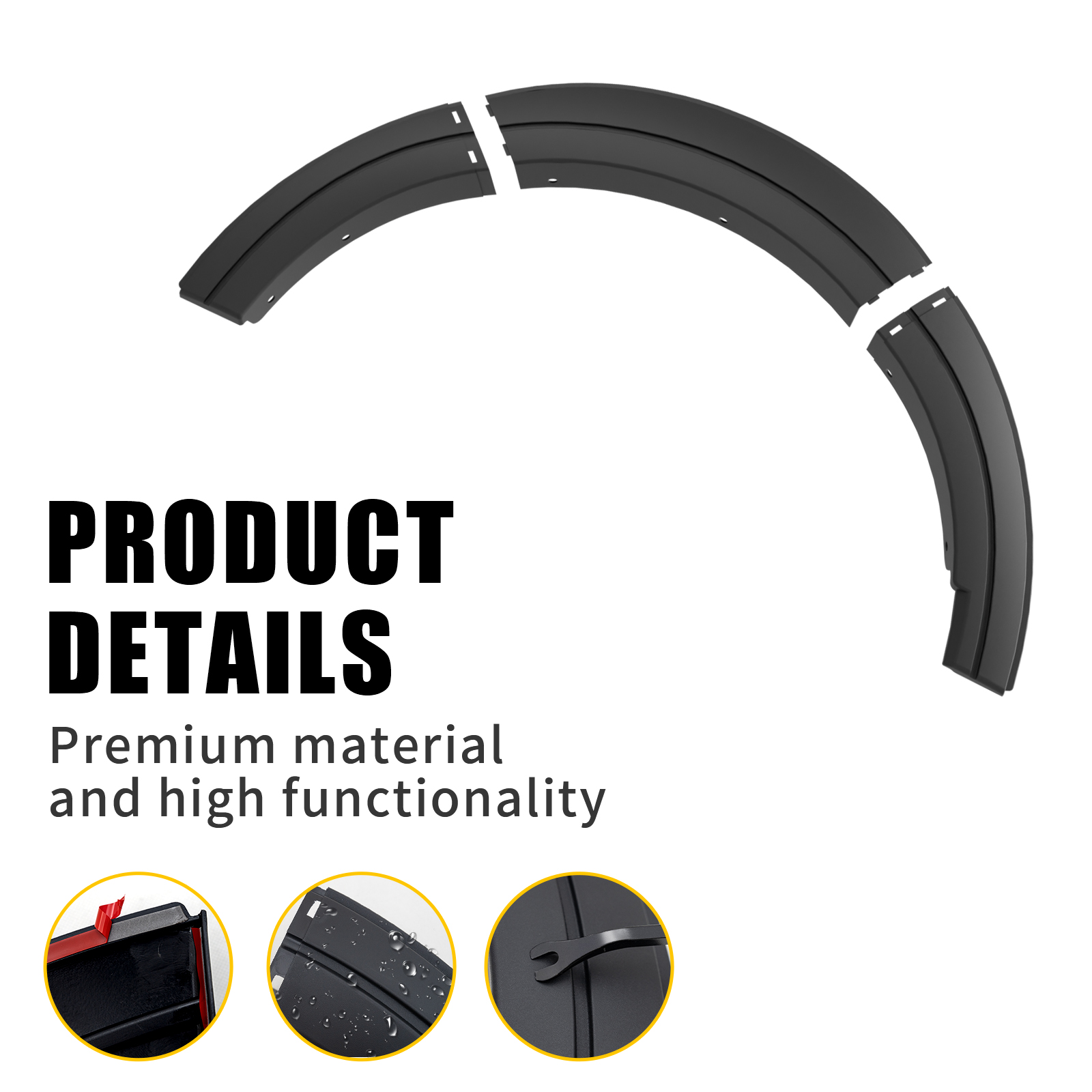 Maxzina 2022 2023 2024 2025 Ford Maverick Fender Flares Front and Rear Wheel Eyebrow Protector 4PCS No Drilling