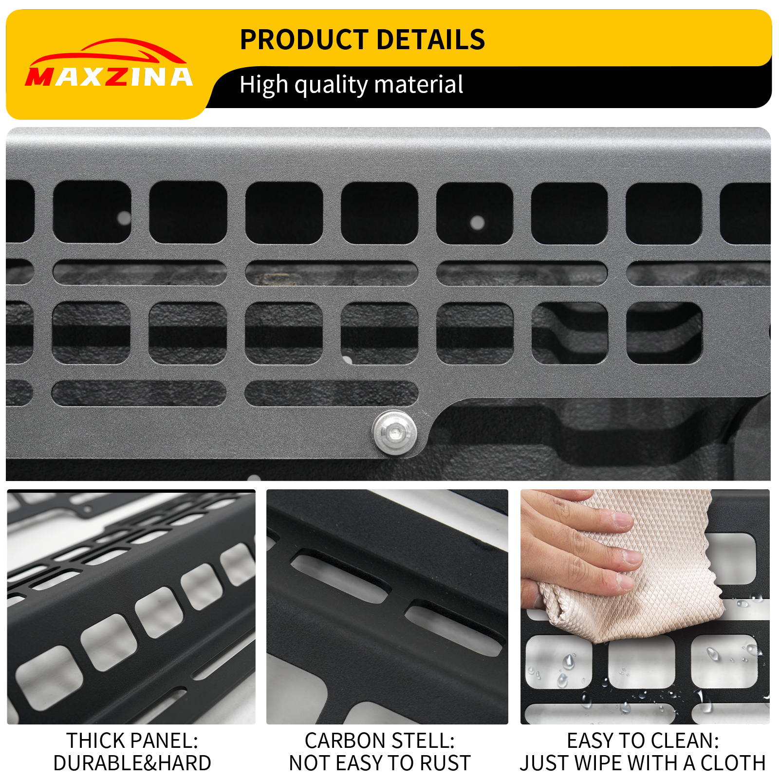 Maxzina 2022 2023 2024 2025 Ford Maverick Side Molle Panel Rear Storage Organizer Cargo Shelf Rack