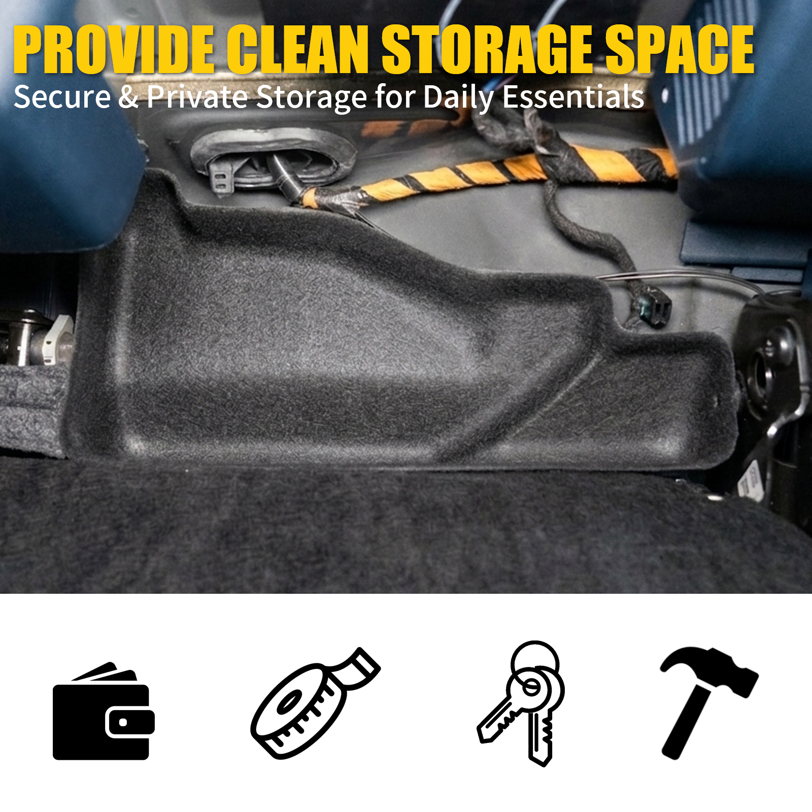Maxzina Rear Seat Back Storage Box Compatible with 2022-2026 Ford Maverick Behind Rear Seat Storage Tray 2nd Row Seatback Concealed Organizer Secret Compartment for 2025 Maverick Accessories (2PCS)