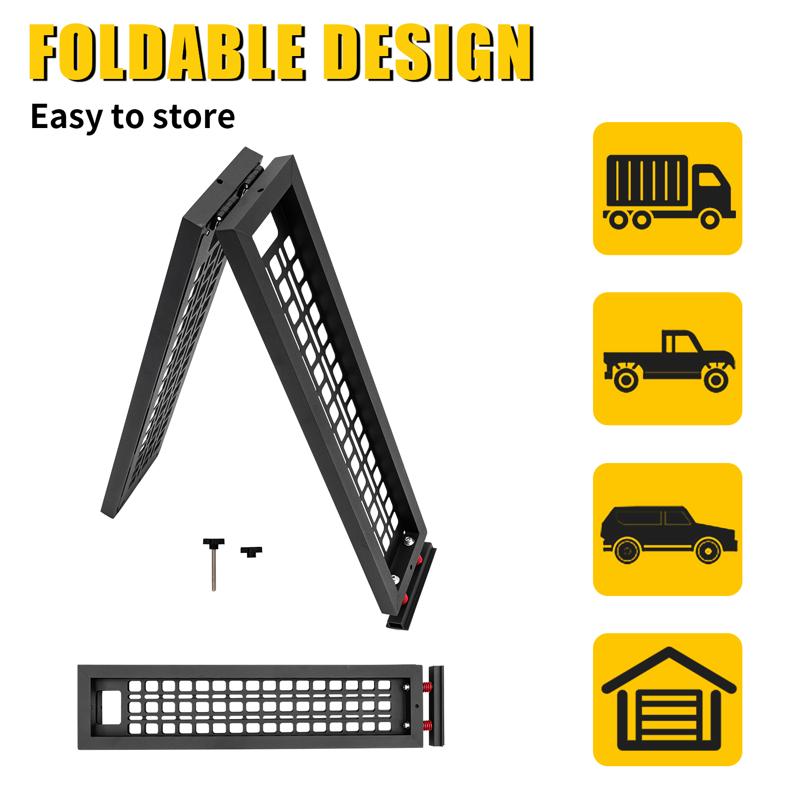 Maxzina Truck Bed Divider Compatible with 2024 2025 Ford F150 Cargo Divider Trunk Organizer Aluminum Alloy Luggage Divider Replacement