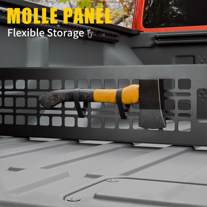 Maxzina Truck Bed Divider Compatible with 2020-2025 2026 Jeep Gladiator Cargo Divider Trunk Organizer Aluminum Alloy Luggage Divider Replacement with Molle Panel for 2024 Gladiator Accessories