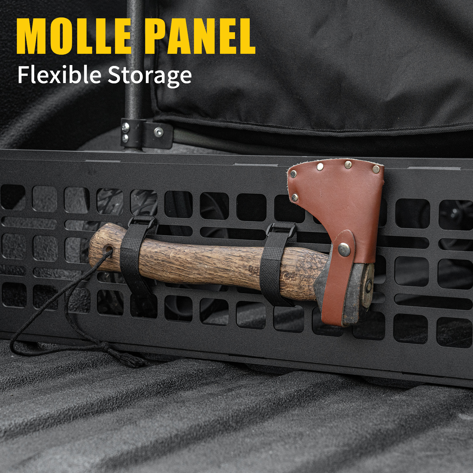 Maxzina Truck Bed Divider Compatible with 2024 2025 Ford F150 Cargo Divider Trunk Organizer Aluminum Alloy Luggage Divider Replacement