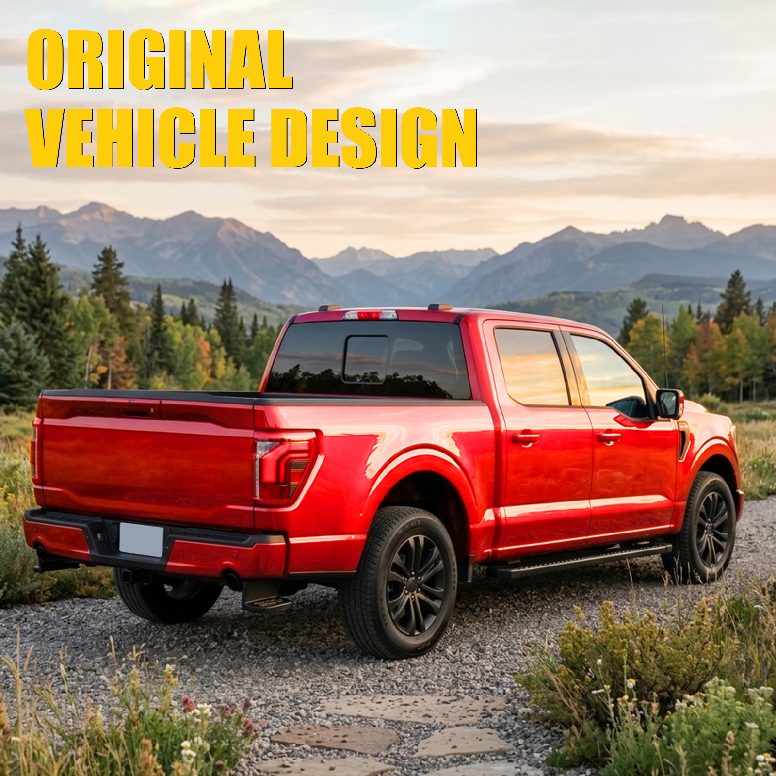 Maxzina Rear Bed Step Compatible with 2024 2025 2026 Ford F150 Tailgate Bed Rear Bumper Side Step Carbon Steel Tailgate Truck Bed Pedal for 2025 F-150 Accessories (Passenger Side 1PC)