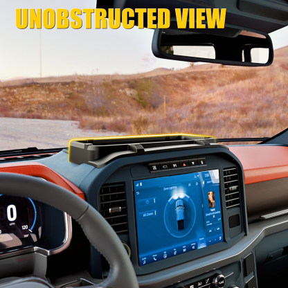 Maxzina Dashboard Storage Tray Compatible with 2021-2025 2026 Ford F150 Dash Insert Storage Organizer Compartment ABS Plastic Behind Screen Dashboard Storage Box for 2024 F-150 Accessories