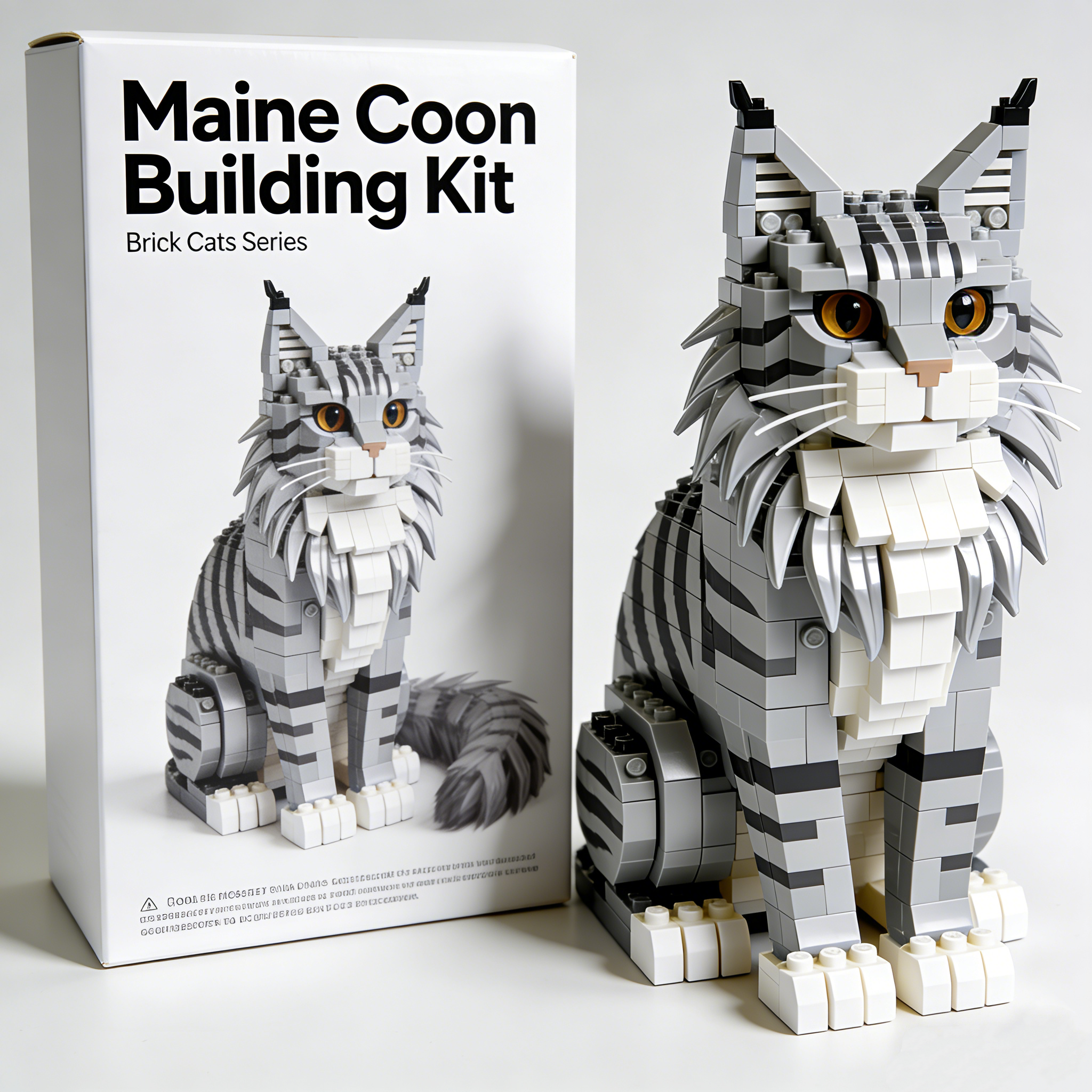 Brick Cats – Maine Coon Cat Building Kit