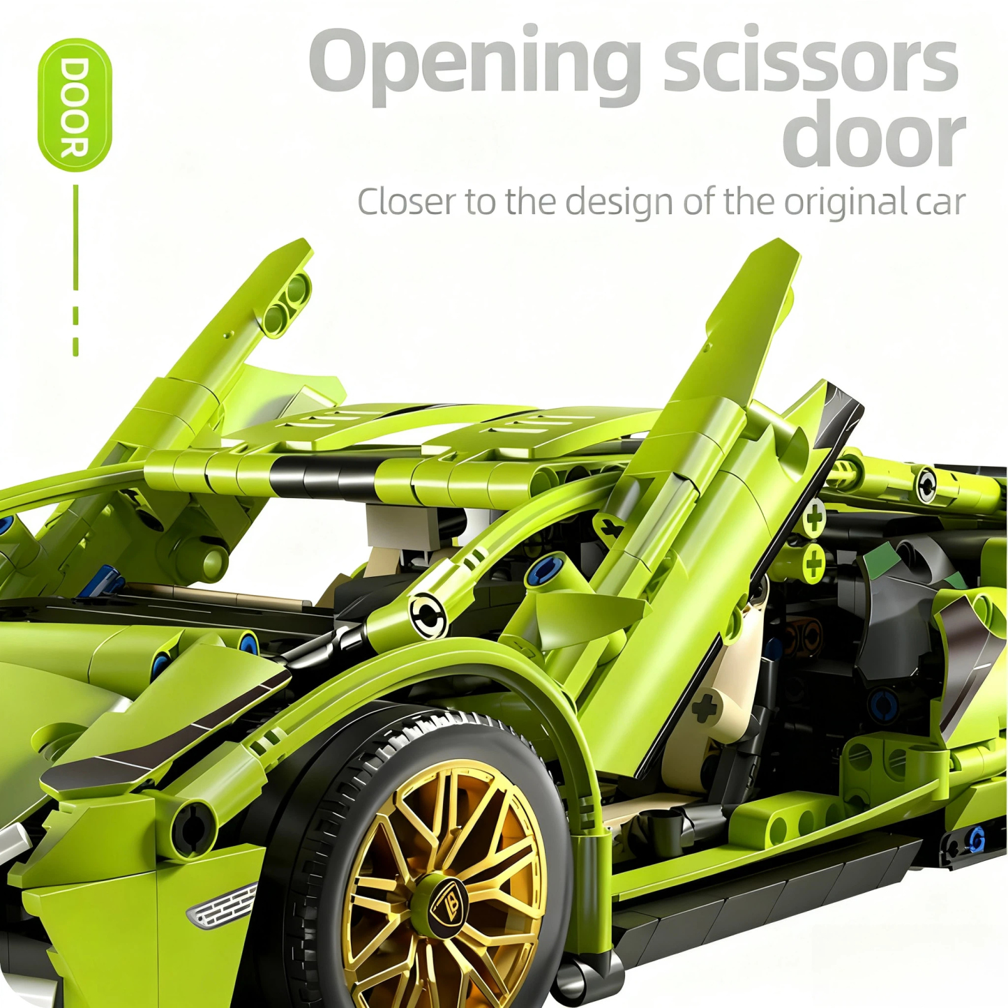 1:14 Lambo-Style Supercar Building Set – 1280pcs