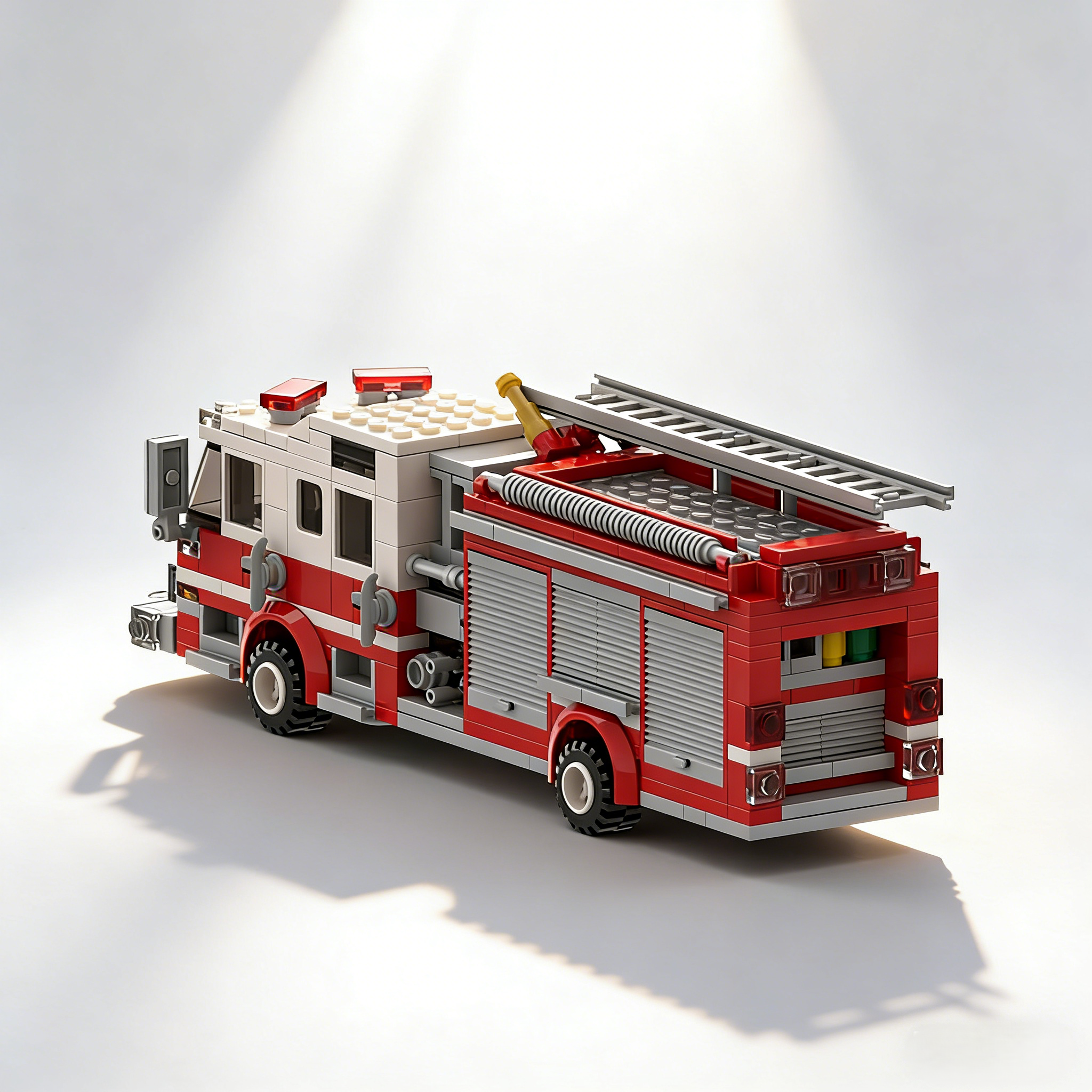 Fire Engine Brick Set with Ladder