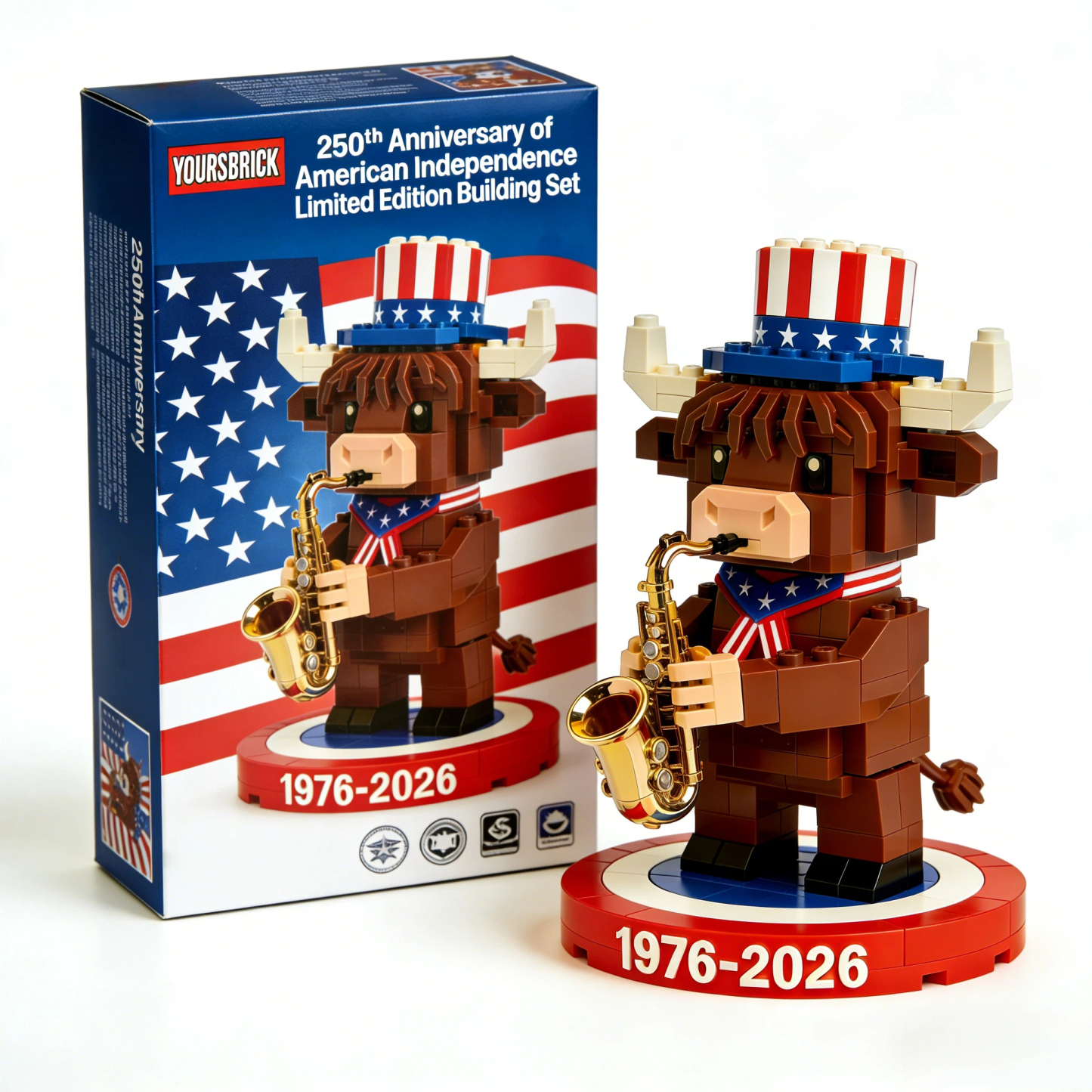 Liberty Jazz Highland Cow – 250th Anniversary Limited Edition Brick Set🇺🇸