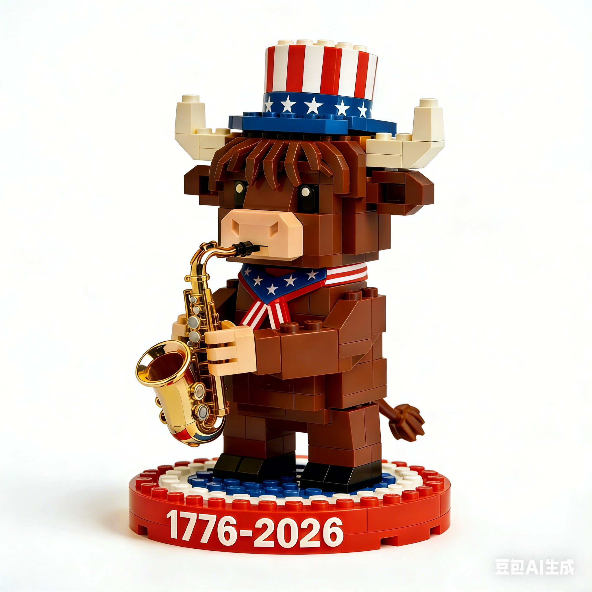 Liberty Jazz Highland Cow – 250th Anniversary Limited Edition Brick Set🇺🇸