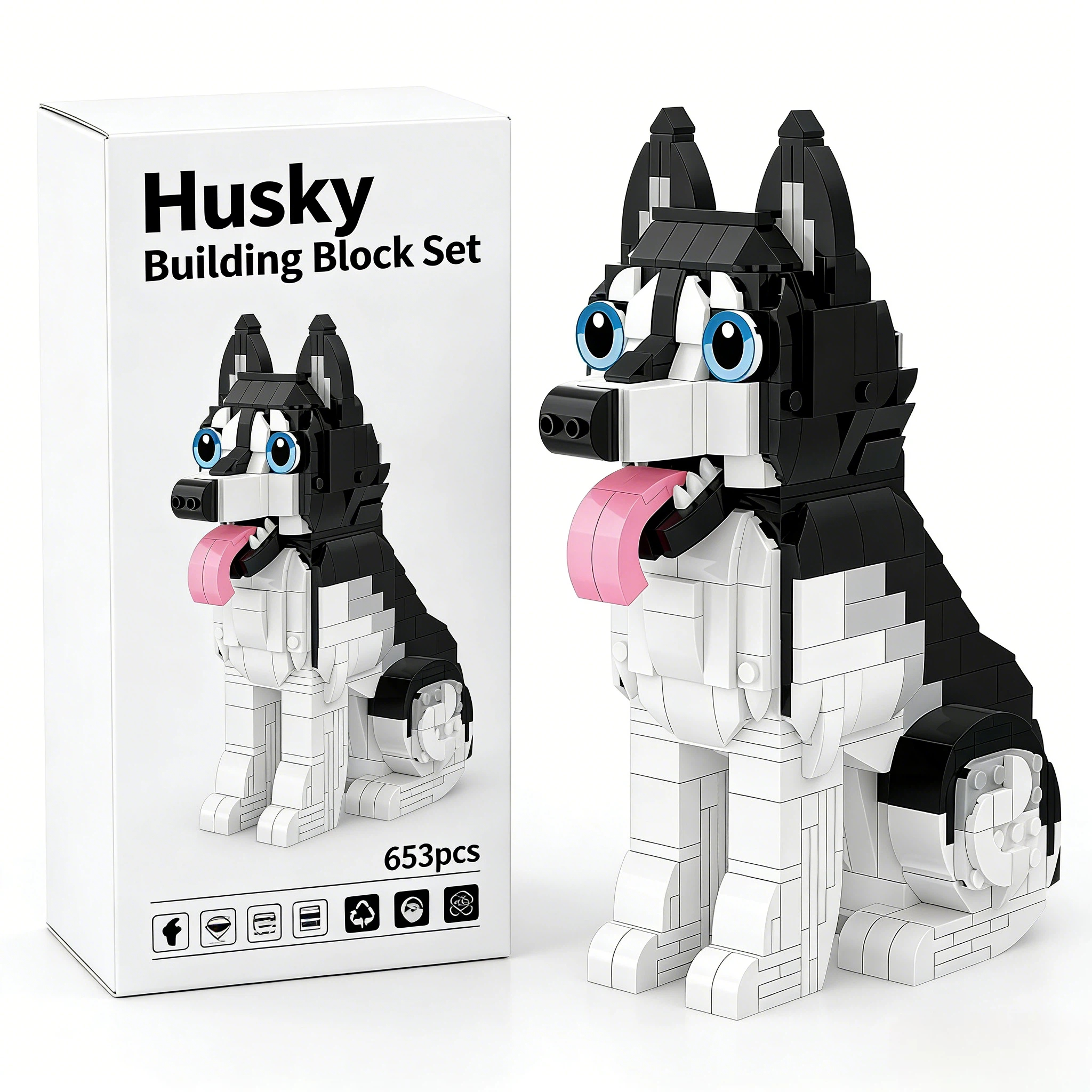 Mischievous Husky Brick Set