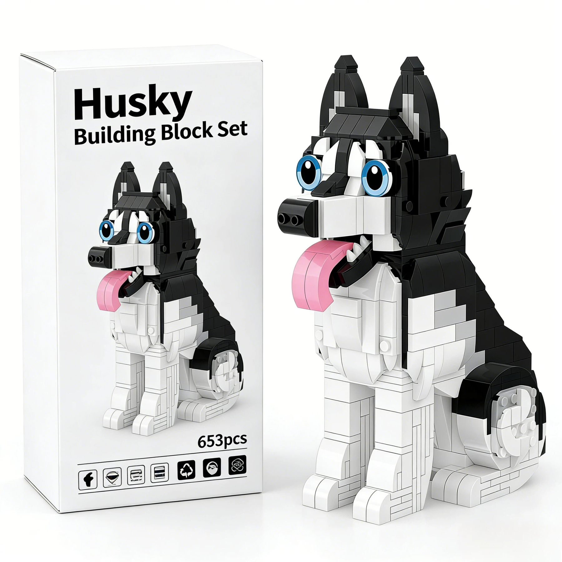 Mischievous Husky Brick Set