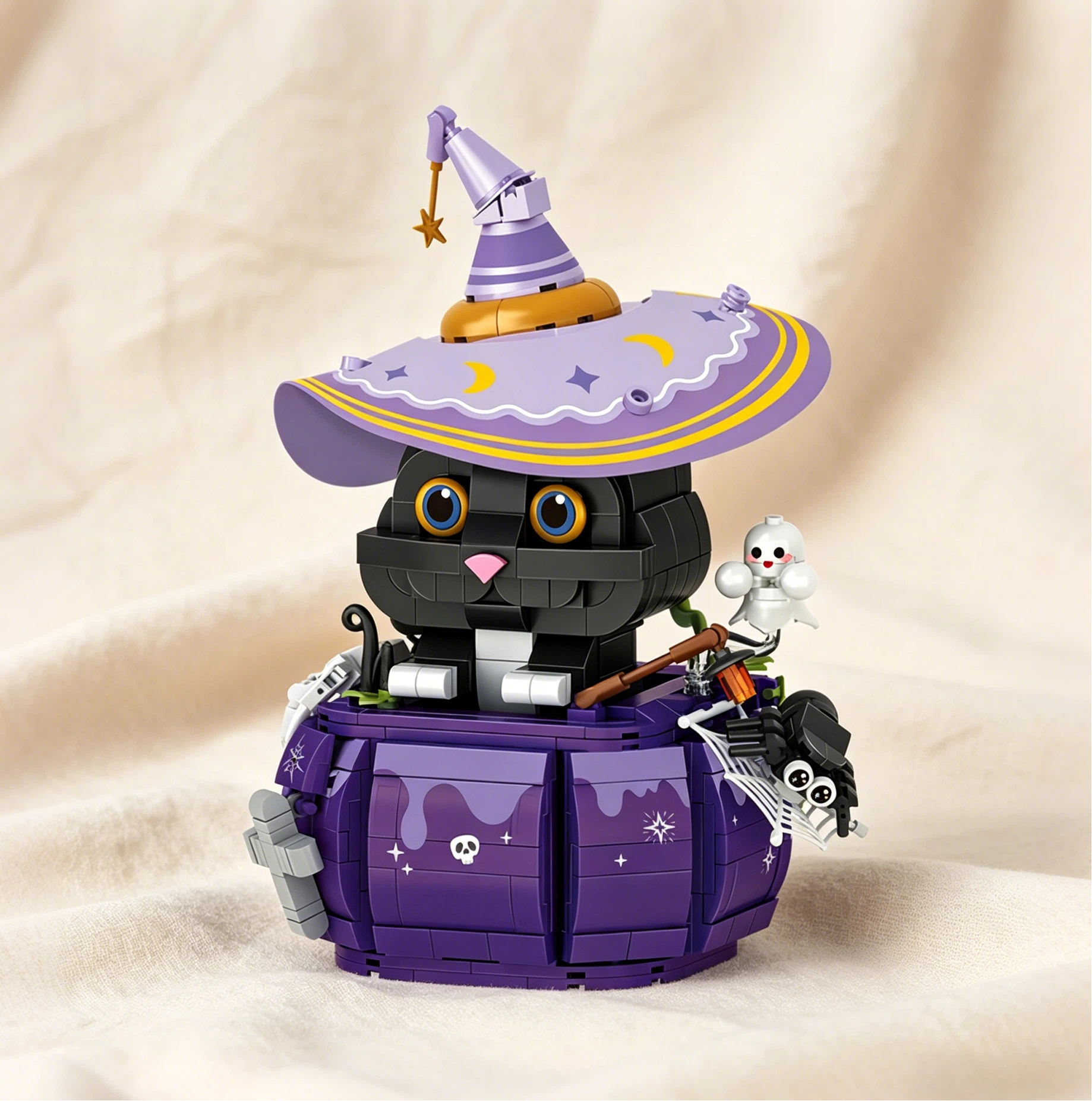 Magic Wizard Cat Brick Set