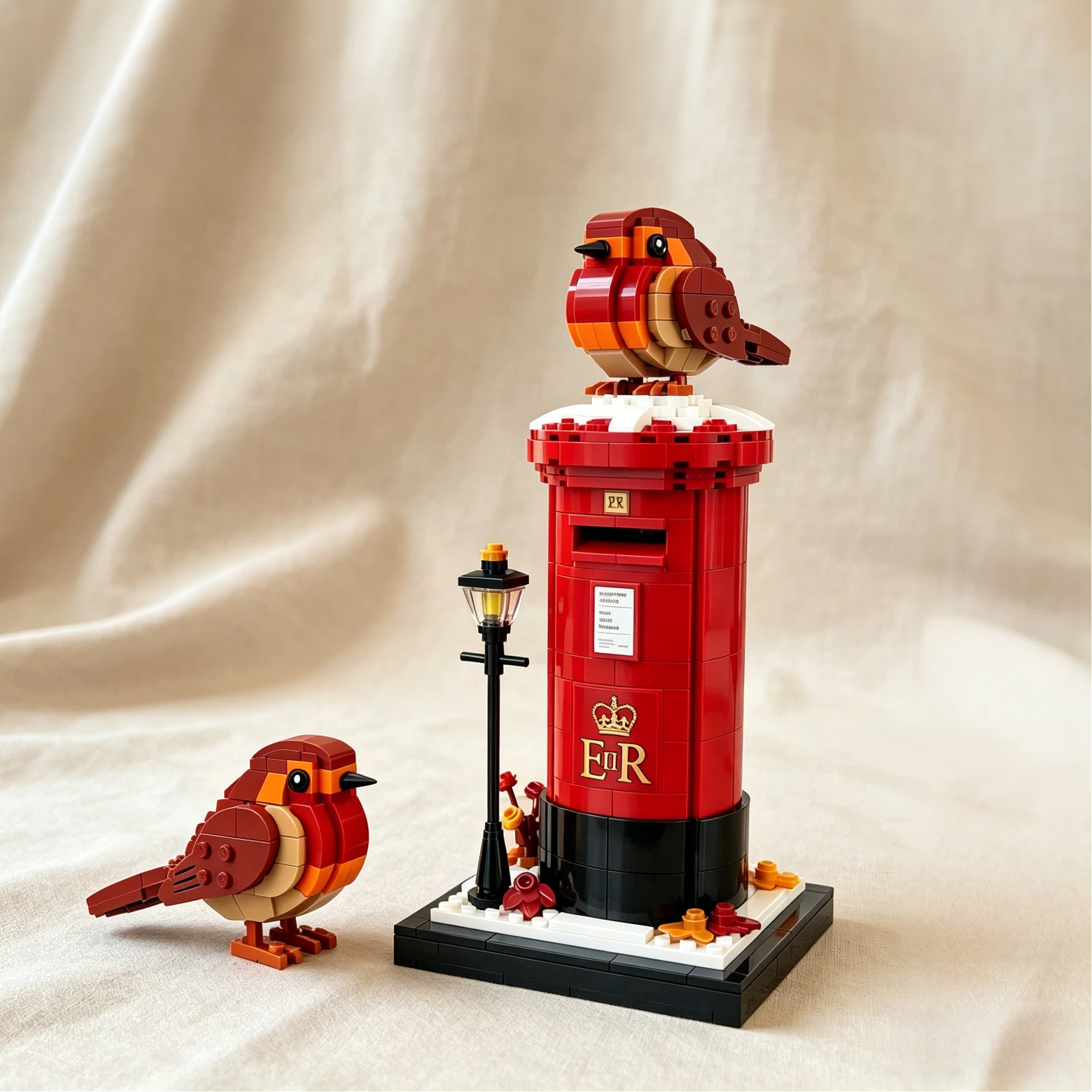 Vintage Postbox & Robin Brick Set – A Symbol of Love & Remembrance