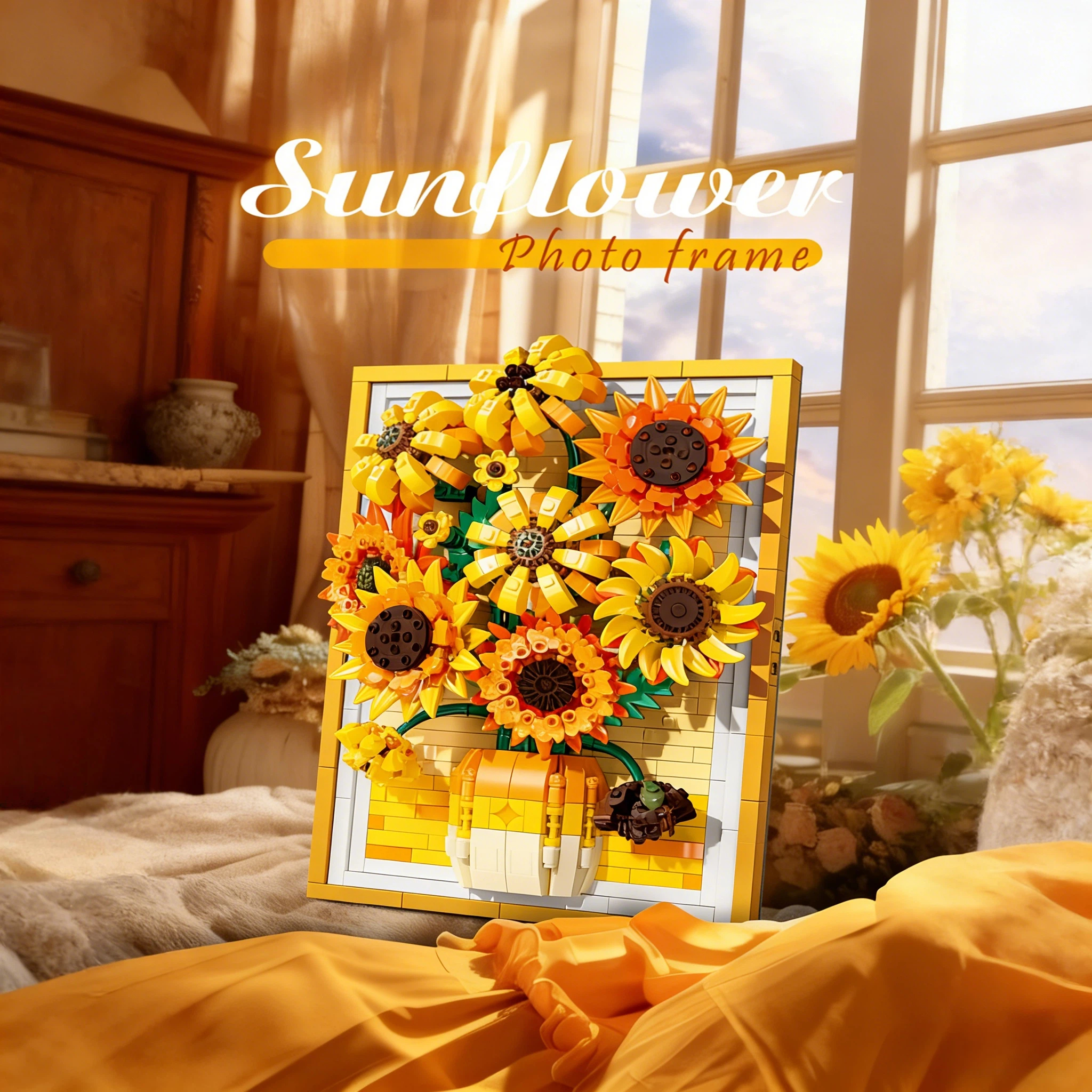Sunflower Building Blocks Photo Frame🌻