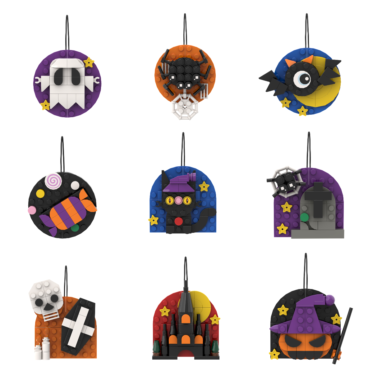 Halloween Building Blocks Wall Decals / Hanging Items