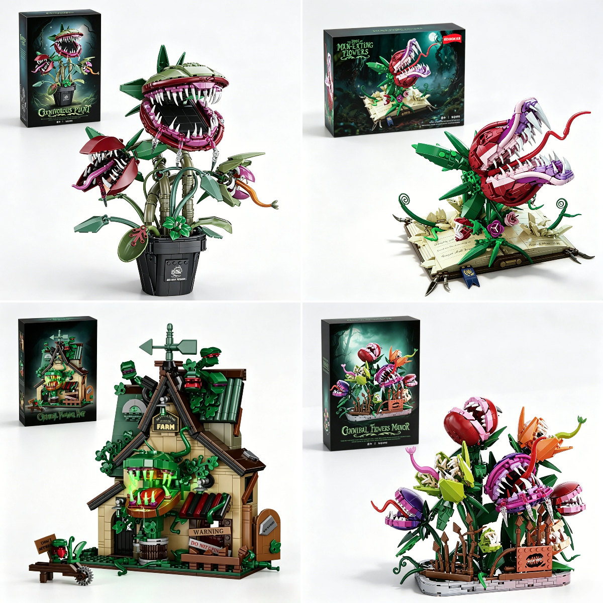 Carnivorous Plant Collection Building Sets – Dark Fantasy Horror