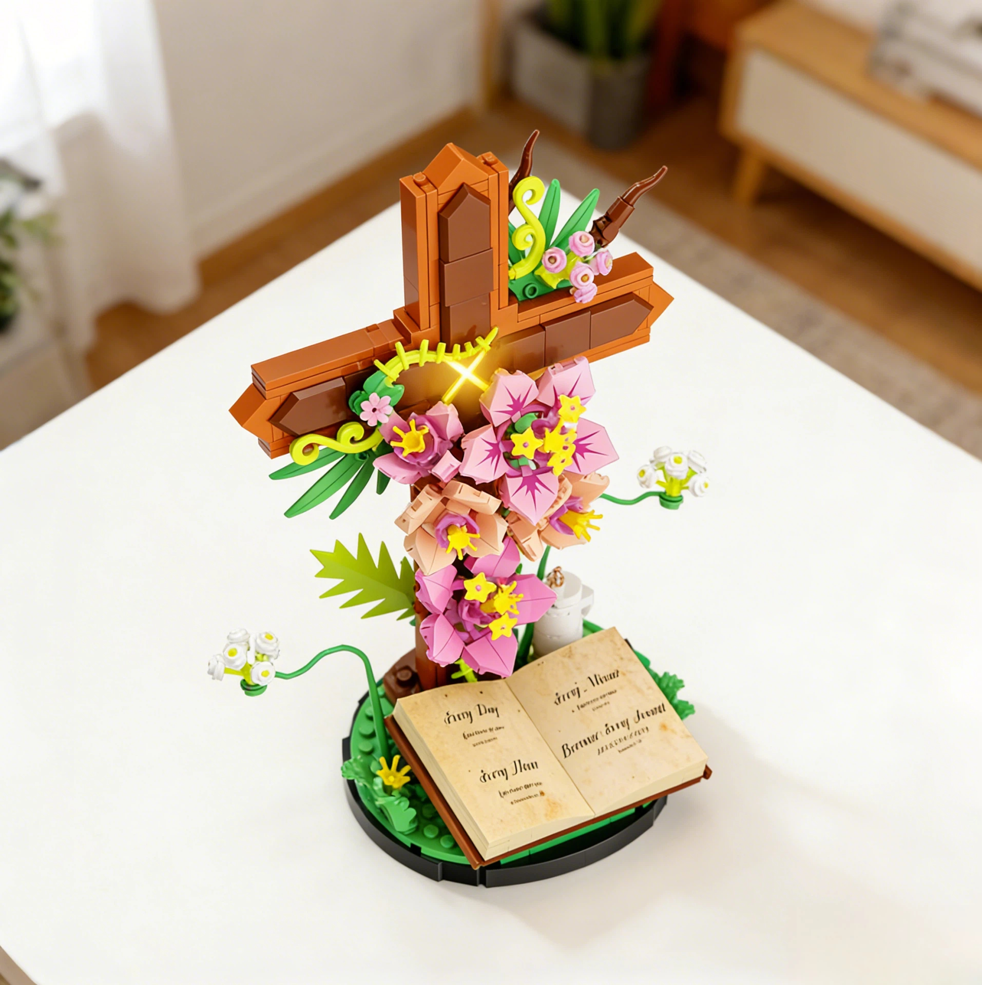 Blooming Faith Cross Building Set